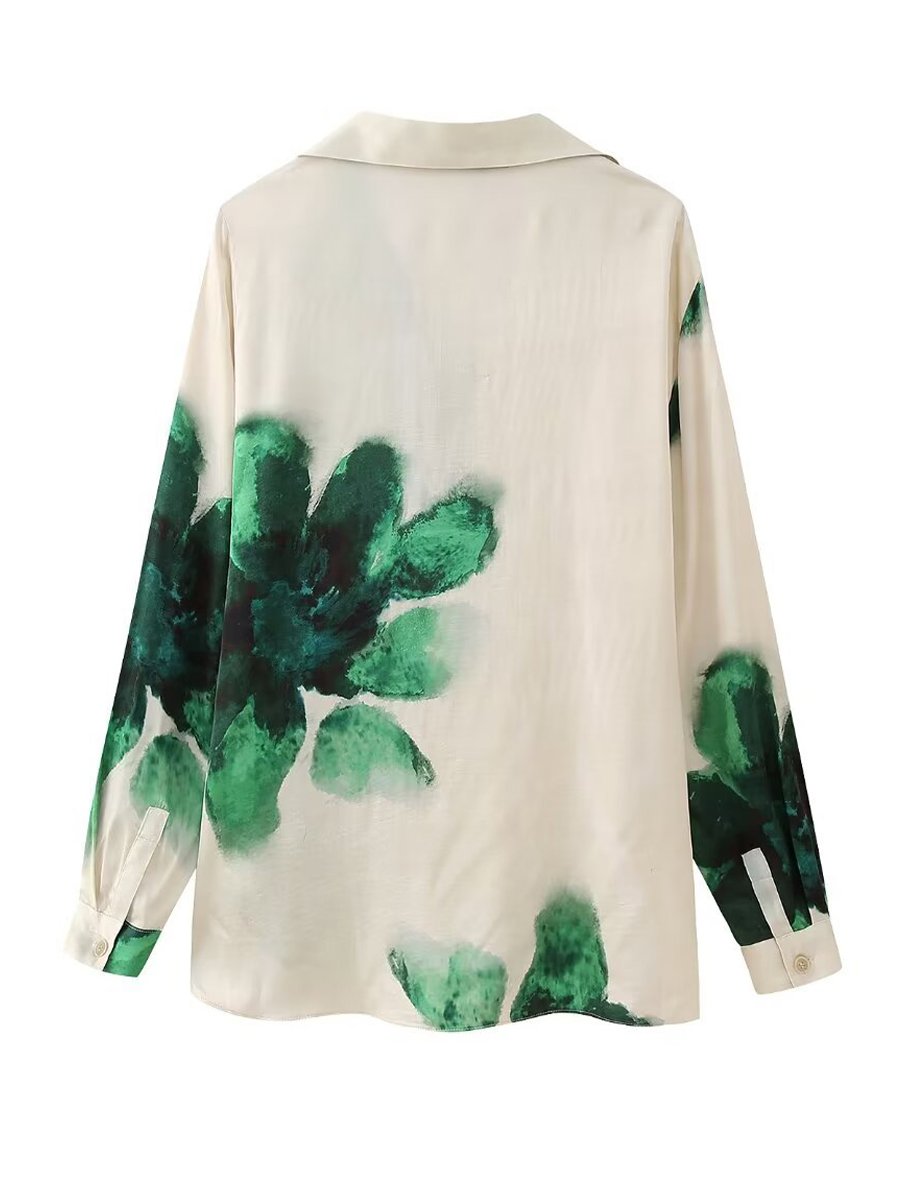 Elegant Watercolor Floral Blouse